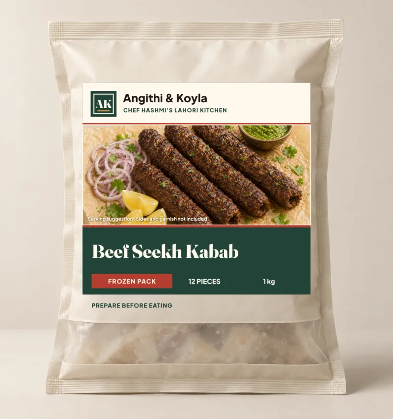 Beef Seekh Kabab frozen pack, Pack of 12 · 1 kg